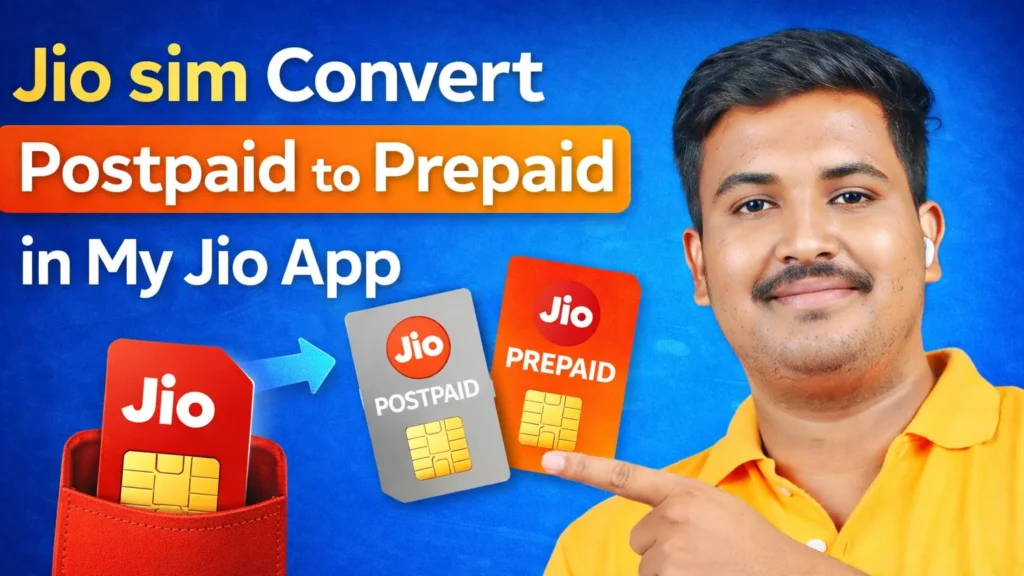 Jio Postpaid to Prepaid Conversion Free in My Jio App